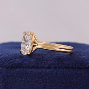 Women's Emerald Cut Diamond Engagement Ring WHITE Gold Prong Setting Classic Style - Product Image 3