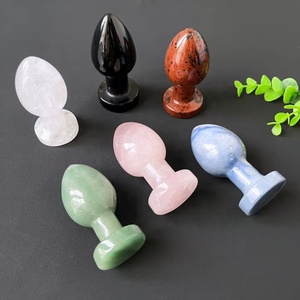 Plugs anaux sculptés à la main de haute qualité, multi-pierres précieuses naturelles, artisanat en cristal, figurine de guérison, pierres semi-précieuses, thérapie. - Product Image 2