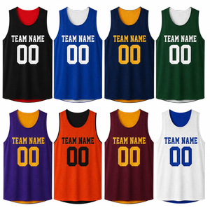Fabricante de Camisetas de Baloncesto Reversibles Personalizadas, Uniformes de Entrenamiento de Doble Cara, Uniformes de Práctica para Equipos, Proveedor de Camisetas Transpirables de Malla - Product Image 2