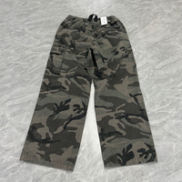 Erkek Hip Hop Kamuflaj Desenli Bol Paça Kot Pantolon Amerikan Retro %100 Pamuk Yıkanmış İlkbahar Kış