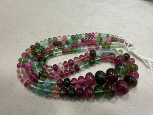 Perles rondes lisses en tourmaline multi-tons 8-20 mm, brins de 20 pouces, pierres précieuses naturelles pour la création de bijoux à prix de gros - Product Image 6