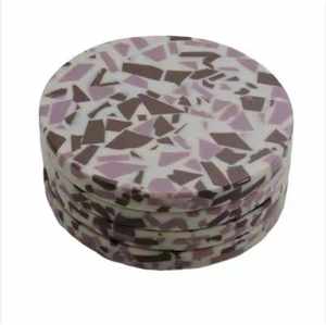 Ensemble de sous-verres en résine et bois de luxe faits à la main de qualité supérieure, 5 pièces avec support, couleur personnalisée, forme rectangulaire, durables, 10 mm, écologiques, modernes - Product Image 3