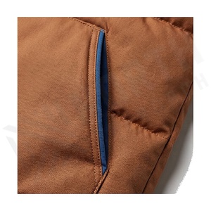 Hooded Quilted Waterproof <b>Bubble</b> Jacket Black Full Sleeve Winter Windproof Cotton Shell Knitted Fabric Polyester Filling Stand - Product Image 5