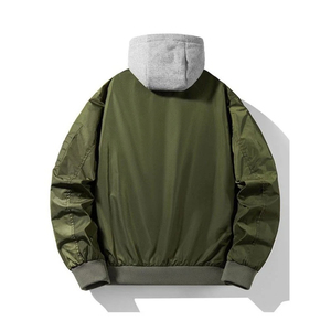 Ultimate 2-in-1 Reversible Men's Casual Windbreaker Flight Bomber <b>Jacket</b> Vintage MA1 <b>Pilot</b> <b>Jacket</b> Green - Product Image 2