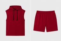 Ensemble sweat à capuche et short en molleton 2 pièces pour femme, style streetwear, motif hiver/printemps/été, avec logo personnalisé, vêtements de sport décontractés