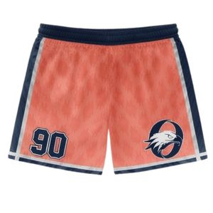 Unisex Coral Navy Blue Lacrosse Shorts Polyester <b>Athletic</b> Sports Uniform Lightweight Match Team Wear Apparel - Product Image 1