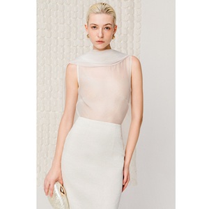 Wholesale <b>Women</b> Office Skirt Embellished EMBELLISHED MIDI SKIRT Premium <b>Linen</b> Midi Pencil Handcrafted Frayed Detailing Skirt <b>Set</b> - Product Image 5