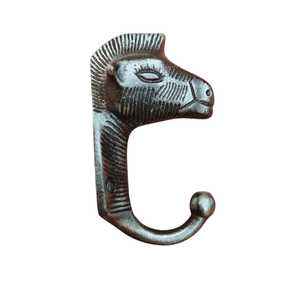Decorative Zebra Head Wall <b>Hook</b> Cast Metal Animal <b>Single</b> <b>Coat</b> <b>Hook</b> for Home Hotel Wall Decor Hanger Hardware - Product Image 1