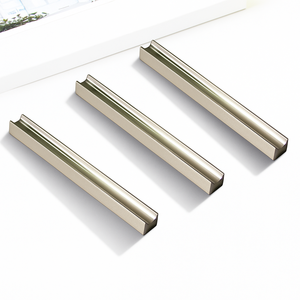 Modern Minimalist Eco-Friendly Aluminum Alloy Rectangular Cabinet Handle Hardware Products Brushed <b>Drawer</b> <b>Pull</b> Wardrobe - Product Image 2