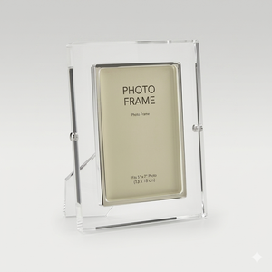 Modern Clear Acrylic <b>Picture</b> <b>Frame</b> Wooden Block Stand Desktop Photo Holder Table Top Wedding Menu Display <b>Frame</b> Photo <b>Frame</b> - Product Image 6