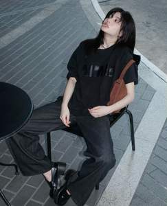 Camiseta FMF Regular de Manga Corta, 95% Algodón + 5% Elastano, Estampado Frontal (Estampado Gráfico), Estilo Casual Elegante, Ropa de Playa, Negra, para Hombre - Product Image 4