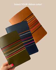 Étui pour carnet en cuir minimaliste, couverture de journal rechargeable, support d'écriture, design épuré NBC-0081 - Product Image 3