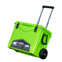 Glacières Kuer de 60 quarts, longue durée de conservation de la glace, glacière isotherme portable avec poignée à roulettes pour accessoires de camping