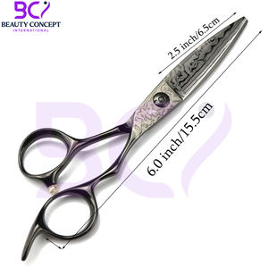 สร้างสรรค์กรรไกรตัดผมสีดำขนาด 6 นิ้วสำหรับคนถนัดขวา ดีไซน์ทันสมัย คมกริบ ตัดผมได้อย่างเรียบเนียน พร้อมด้ามจับที่ควบคุมง่าย - Product Image 3