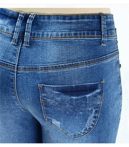 Jean en denim décontracté pour femme, coupe droite large, respirant, effet vieilli, écologique, style streetwear vintage - Product Image 4
