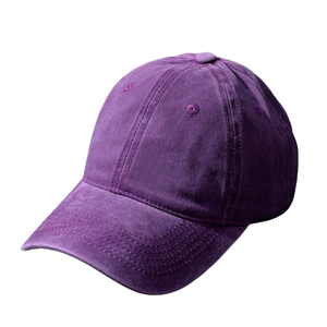 Casquette de baseball personnalisable en coton lavé, style vintage décontracté, 6 panneaux, visière incurvée, sangle réglable, casquette vierge, logo personnalisé, streetwear - Product Image 4
