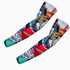 Mangas de brazo y para juegos unisex personalizadas, elásticas, sin costuras, con impresión por transferencia térmica, antibacterianas, ecológicas, de tela de seda helada. - Product Image 6