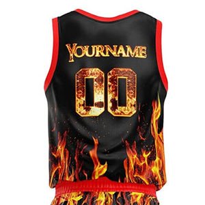 Derniers modèles d'uniformes de basket-ball OEM, nouveau style, confortables, respirants, uniformes de basket-ball pour jeunes avec logo personnalisé - Product Image 5