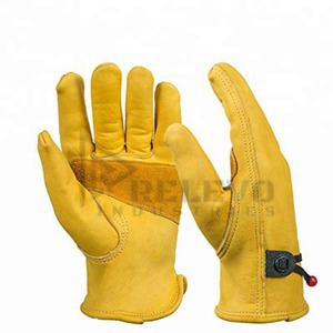 Disposable Leather <b>Gloves</b> for Casual Use Abrasion Resistance Anti Cutting Hand Protection Safety Work Cow Hides Leather <b>Gloves</b> - Product Image 1