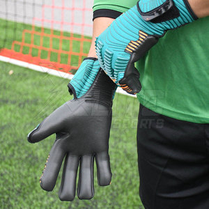 Gants de gardien de but professionnels en caoutchouc pour l'entraînement au football, respirants, avec paume en latex à haute adhérence, fermeture sécurisée du poignet, flexibles - Product Image 2