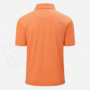 เสื้อโปโลผู้ชายแบบสวมหัว คอซิป 1/4  ทรงหลวม ผ้าหนา แขนสั้น สีตามสั่ง ผ้าฝ้าย 100% ระบายอากาศได้ดี - Product Image 2
