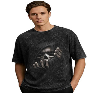 T-shirt d'été pour homme, blanc uni, 100% coton, coupe oversize, épaules tombantes, qualité supérieure, personnalisable - Product Image 1