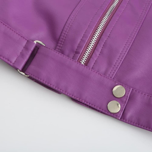 Vestes pour femmes, style bomber, veste en cuir tendance, vente en gros de vestes en cuir de mouton véritable pour femmes, vestes de moto pour femmes - Product Image 6