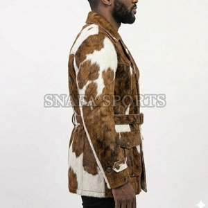 Professional Manufacturer Cowhide Embossed Design Custom Printing Logo Cow Hide <b>Leather</b> <b>Jacket</b> For <b>Men</b> - Product Image 5