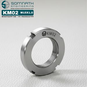 KM02 <b>Lock</b> Nuts M15X1 Precision Metric Bearing Shaft Self-Locking Fully <b>Threaded</b> for Secure Mounting Stainless Steel CLASS 4 - Product Image 4