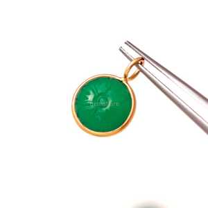 Natural Green Onyx Flower Pendant 925 Sterling <b>Silver</b> Jewelry Hand Carved Gemstone <b>Charm</b> Green Onyx Stone Pendant For Jewelry - Product Image 3
