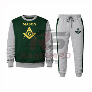 Sudadera con Capucha y Pantalones Deportivos de Felpa de Algodón con Logotipo Masónico Personalizado, Fabricante OEM, Sudadera con Símbolo Masónico al por Mayor, Impresión Personalizada - Product Image 1
