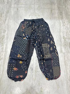 Pantalones Anchos de Rayón con Parches Estilo Boho, Pantalones Hippie Aladdin de Corte Regular, Secado Rápido, Cintura Elástica Alta, para Festivales de Verano - Product Image 4