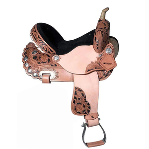 Selle de Cheval Western Premium en Cuir pour Barrel Racing, Équitation de Ranch et Trail – Équipement Équestre de Luxe pour Sports Équestres - Product Image 1