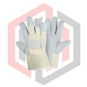Guantes de Trabajo de Piel de Becerro Beige Blanco, Resistentes a Desgarros, Transpirables, Antiestáticos, con Palma de Cuero, para Bomberos, Anti-Impactos, Anti-Cortes - Product Image 1