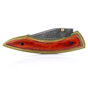 Wholesale Damascus Steel <b>Folding</b> Pocket Knife DD-FK-788 Handmade Rosewood Handle EDC Camping Hiking Outdoor Knife - Product Image 4