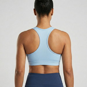 Sujetador deportivo con cuello redondo para mujer, espalda cruzada, para yoga, gimnasio, fitness, top corto, a prueba de golpes, acolchado, para correr - Product Image 2