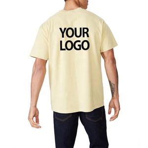 2025 camiseta cuadrada de algodón 100% personalizada para hombre 300 Gsm peso pesado Verano de gran tamaño recortado diseño liso tela de punto - Product Image 2