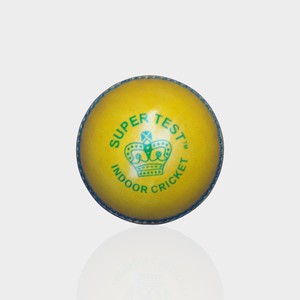 Pelota de críquet de cuero amarillo para partidos en interiores, sin sello, apta para jugar en interiores y exteriores. - Product Image 1