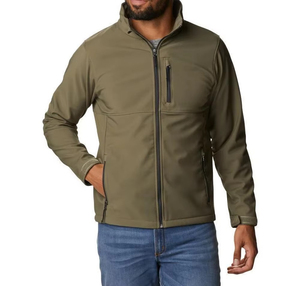 Veste softshell slim fit de fabrication professionnelle, vêtement décontracté pour usage extérieur, couleurs contrastées pour hommes. - Product Image 1