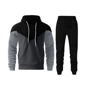 Conjunto de Sudadera con Capucha y Pantalones Deportivos de Punto Multicolor para Hombre, Tallas Grandes, Diseño Personalizado, Transpirable, Ecológico, Informal de Invierno - Product Image 2