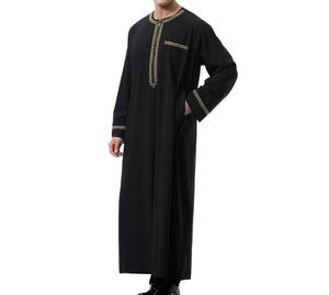 Venta al por mayor OEM ODM Vestido Thobe Árabe para Hombre, Etiqueta de Marca Personalizada, Daffah, Thawb Marroquí, Jubba Thobe Islámica Modesta de Color Sólido para Hombre - Product Image 2