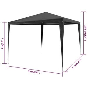 9.8 antracite x 9.8 'PE Party tenda per matrimoni ed eventi - Product Image 6