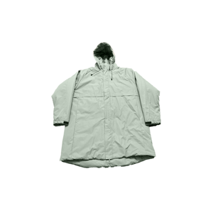<b>Men's</b> Hooded Puffer <b>Jacket</b> Solid Color Zipper Closure Waterproof Polyester Wadding <b>Long</b> Loose Fit Winter Wear Casual Style - Product Image 1