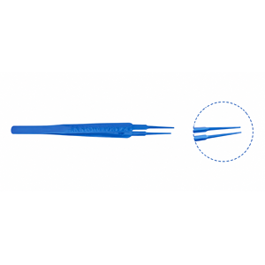 Pinzas de Titanio Azul Profesionales para Atar Suturas, Manipulación Controlada de Suturas, Atado Preciso de Nudos y Uso Oftálmico de Precisión - Product Image 1