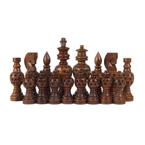 Jeu d'échecs en bois, pièces d'échecs traditionnelles de style Staunton en bois pour jeu d'échecs classique pour la maison, le bureau et la salle de jeux - Product Image 3