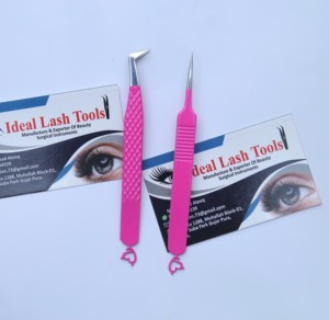 Pinces professionnelles pour extensions de cils en acier inoxydable, antistatiques, non magnétiques, ensemble de pinces pour cils - Product Image 5