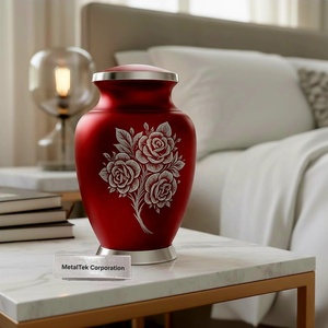 Urnas de Cremación de Aluminio Hechas a Mano para Cenizas, Duraderas, Elegantes y Seguras, con Tapa, Recipientes Decorativos Funerarios para Adultos, para Guardar Recuerdos - Product Image 6