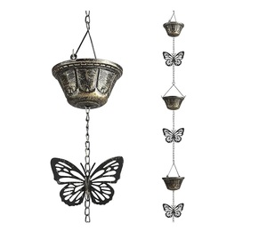 Cadena Decorativa de Hierro para Lluvia, Nueva, para Drenaje de Agua en Techos Modernos y Decoración Elegante de Patios - Product Image 1