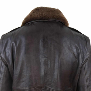 Top Premium <b>Mens</b> Leather <b>Fur</b> <b>Jacket</b> Elegant Winter Wear Thick Warm Design High Quality Export Supplier Custom Branding - Product Image 6