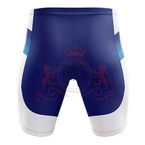 Ensemble maillot et short de cyclisme pour homme, orange et bleu, motif géométrique, respirant, polyester, coupe sans couture, pour adultes - Product Image 5